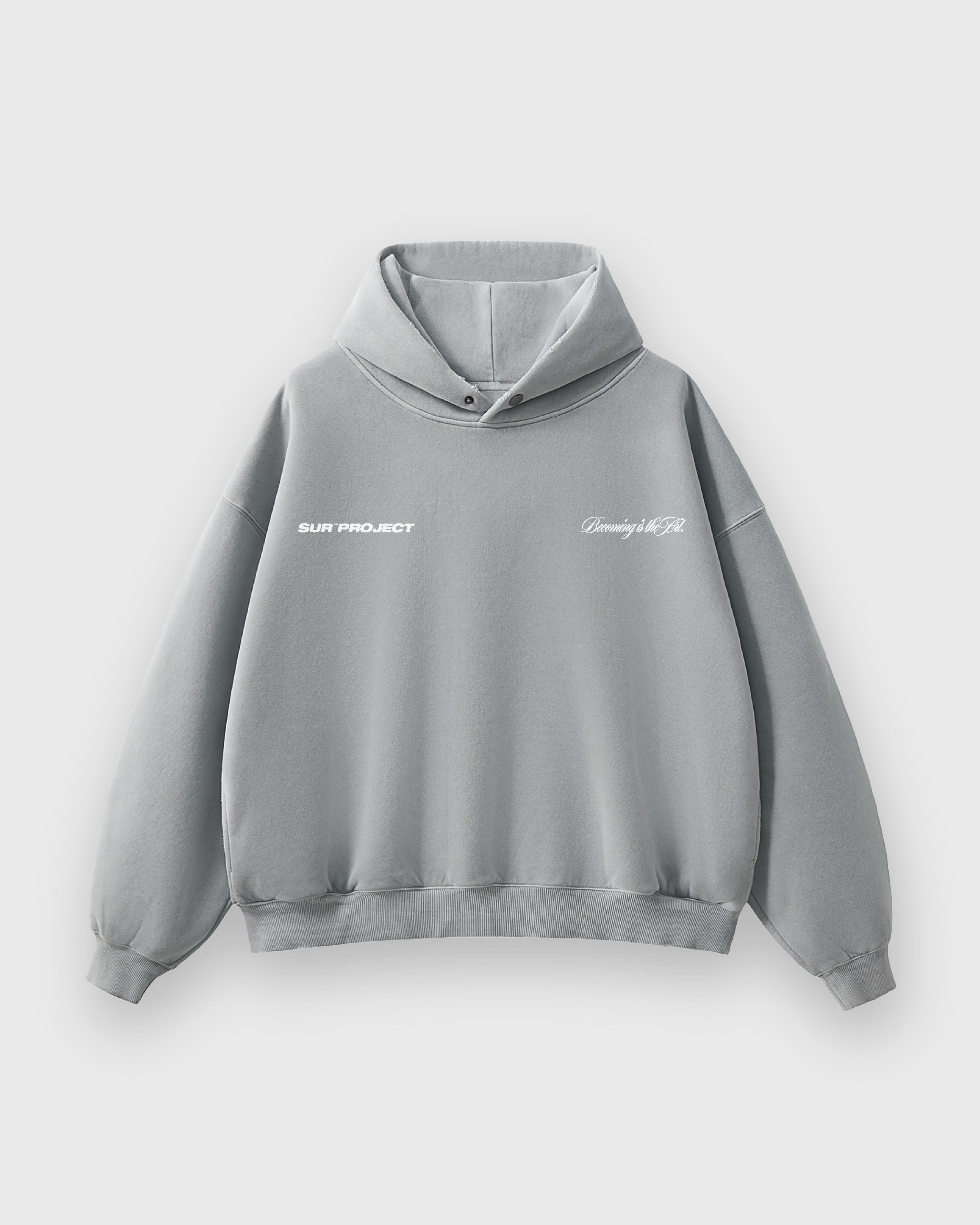 Becoming Is The Art Gray Washed Premium Hoodie | Sur Project®