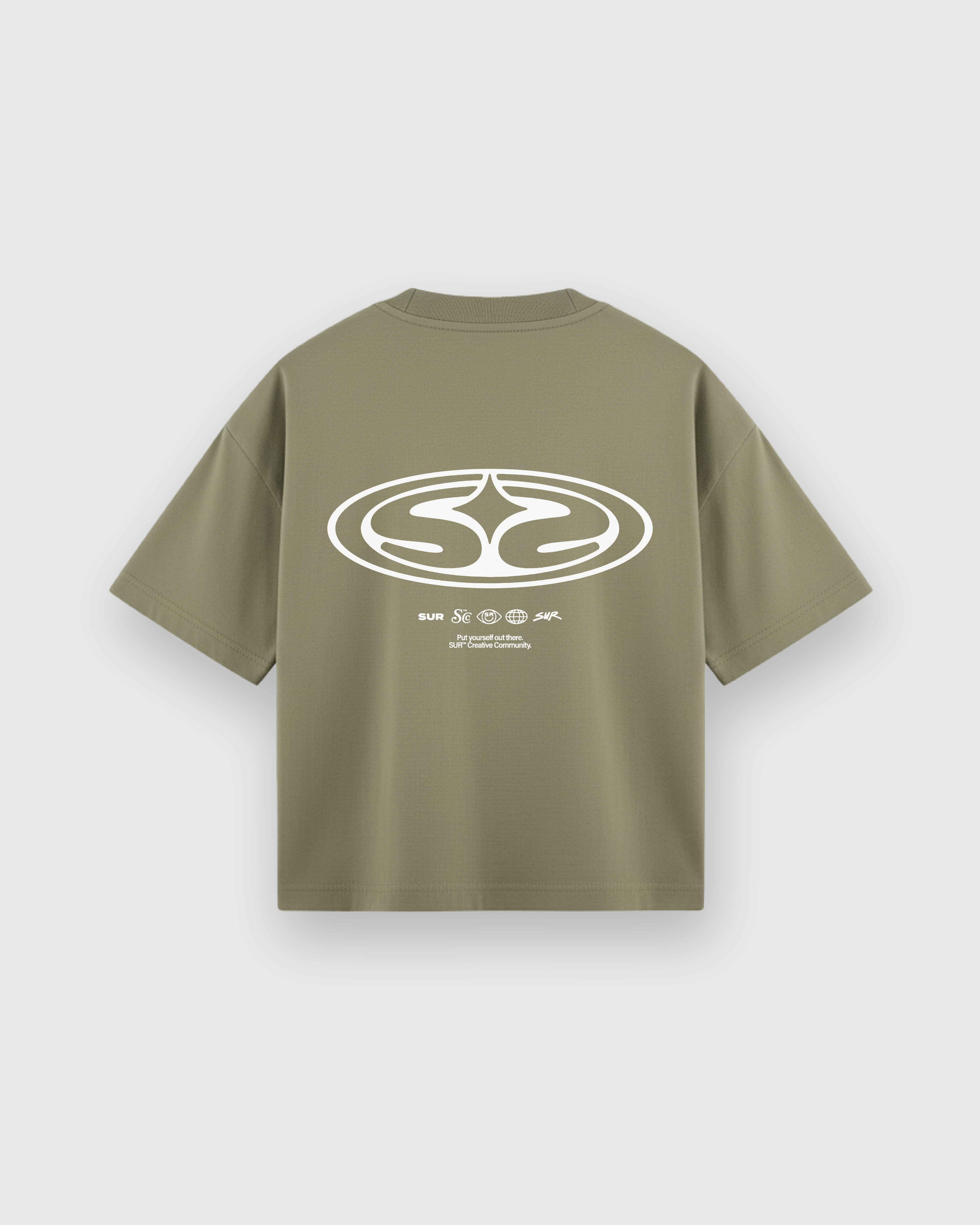 SUR Official Emblem Green Vintage Boxy Tee | Sur Project®