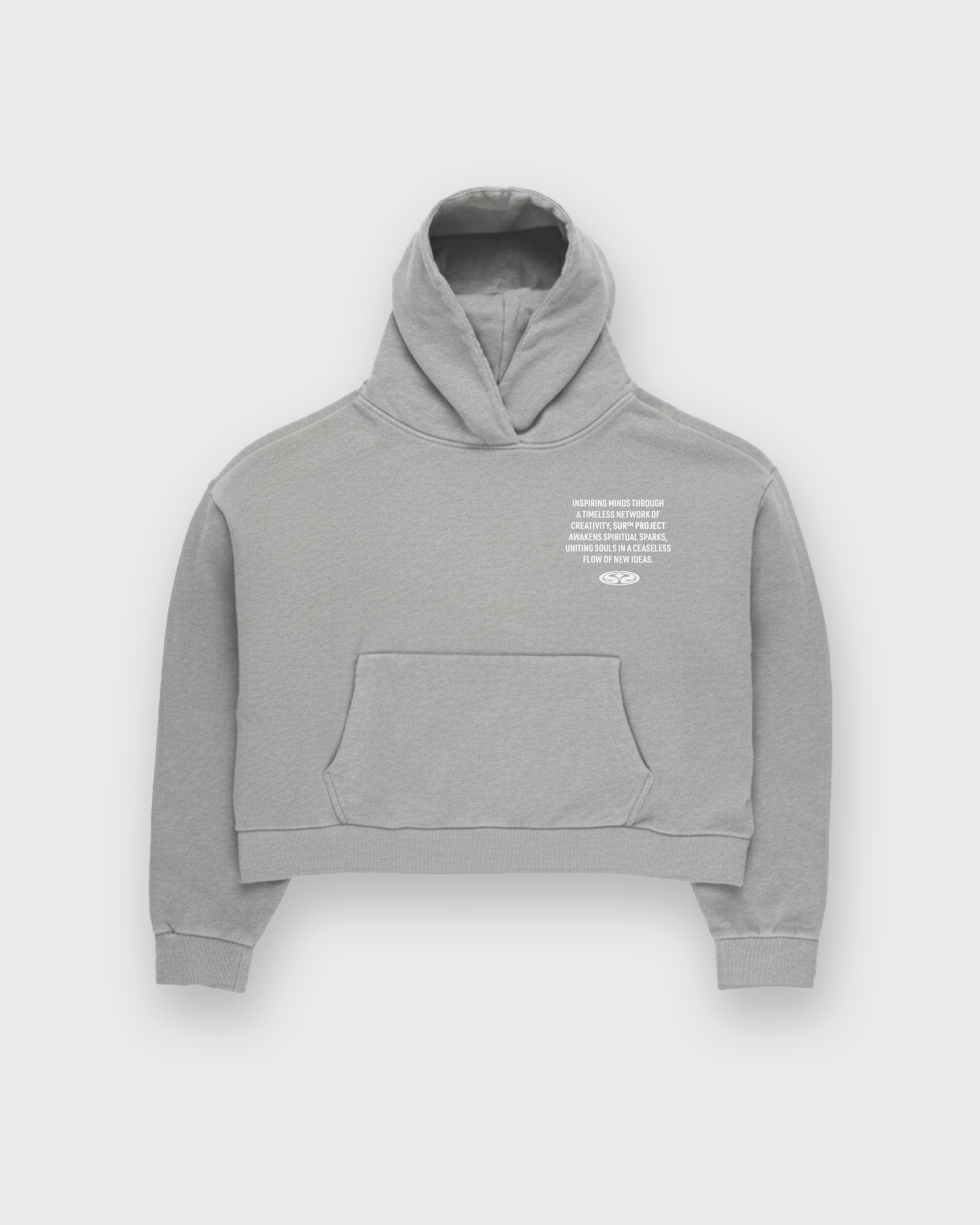 Distorted Vision Gray Boxy Hoodie | Sur Project®