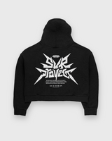 Distorted Vision Black Boxy Hoodie | Sur Project®