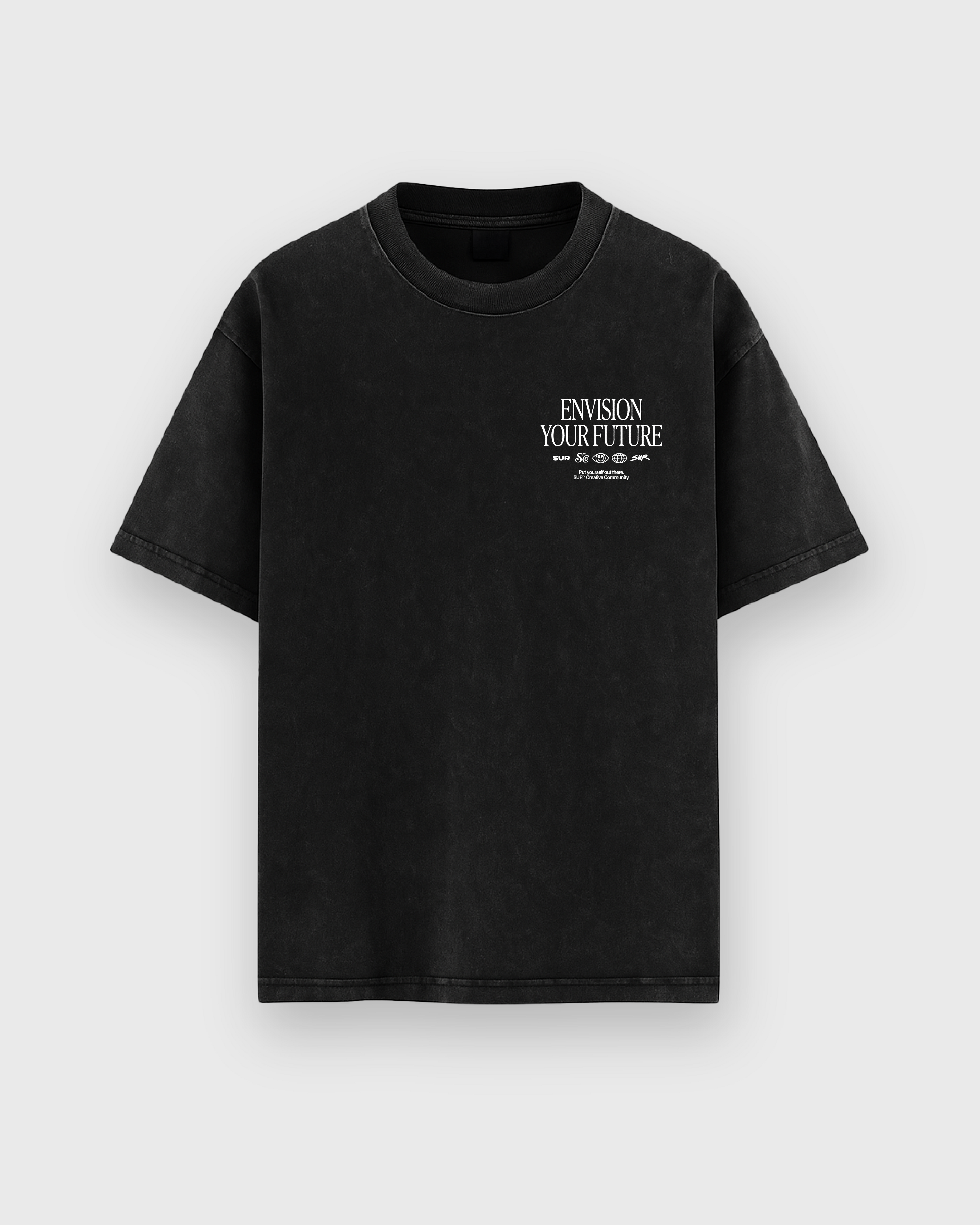Envision Your Future II Heavyweight Oversized Acid Wash Tee | Sur Project®