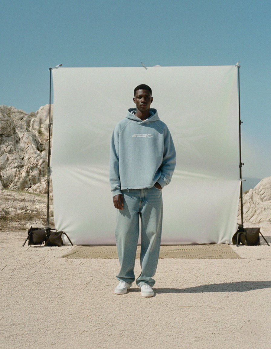 The Statement Vintage Blue Washed Premium Hoodie | Sur Project®