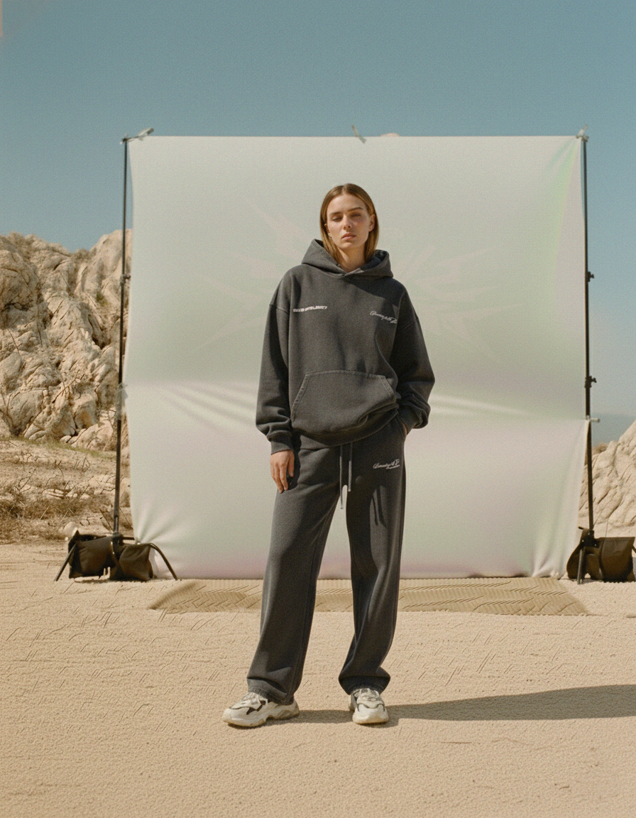 Becoming Is The Art Black Washed Premium Sweatpants | Sur Project®