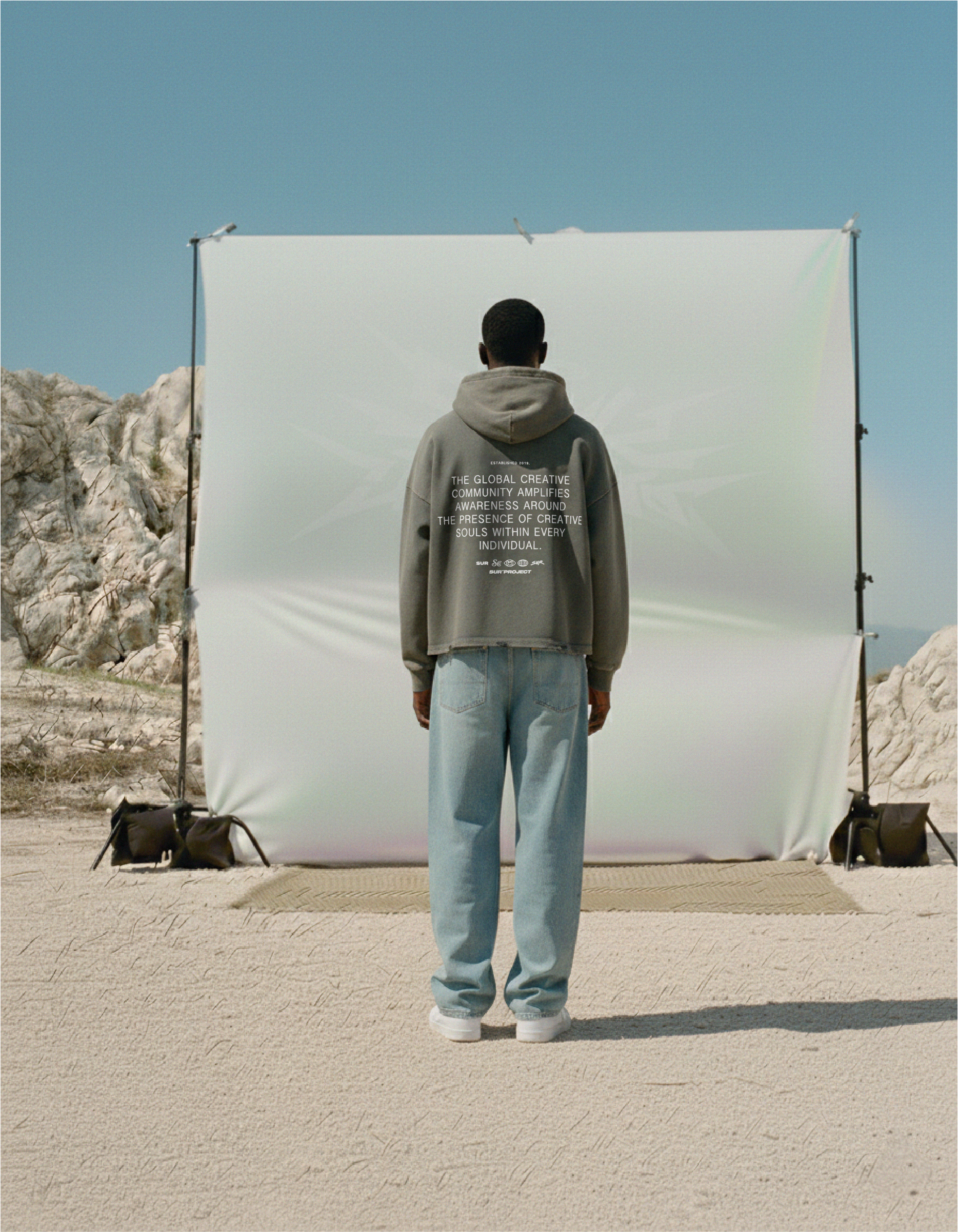 The Statement Vintage Dark Gray Washed Premium Hoodie | Sur Project®