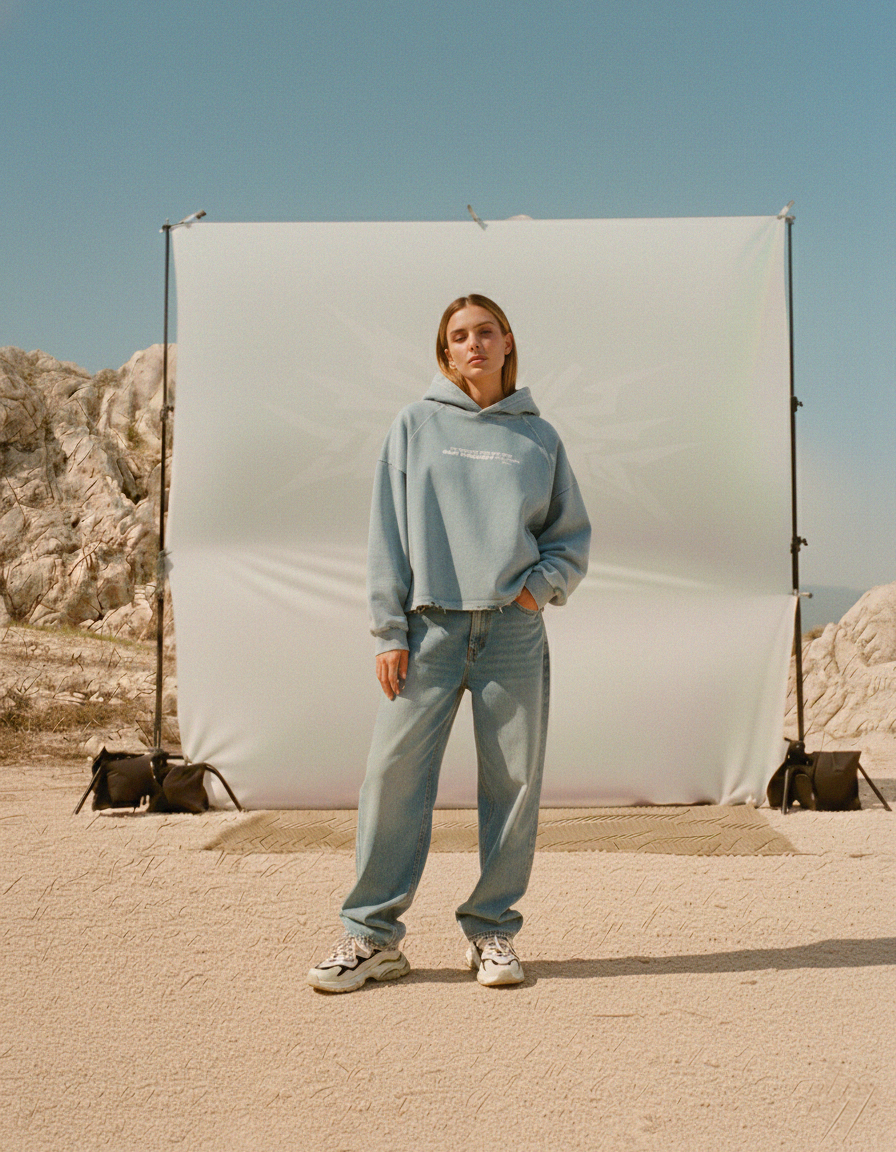 The Statement Vintage Blue Washed Premium Hoodie | Sur Project®