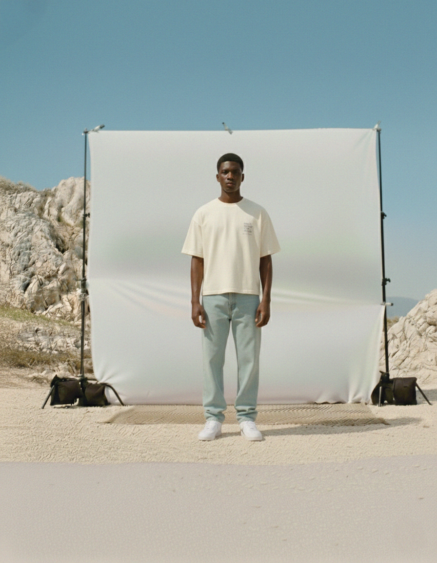 Made by Creators Beige Boxy Tee | Sur Project®