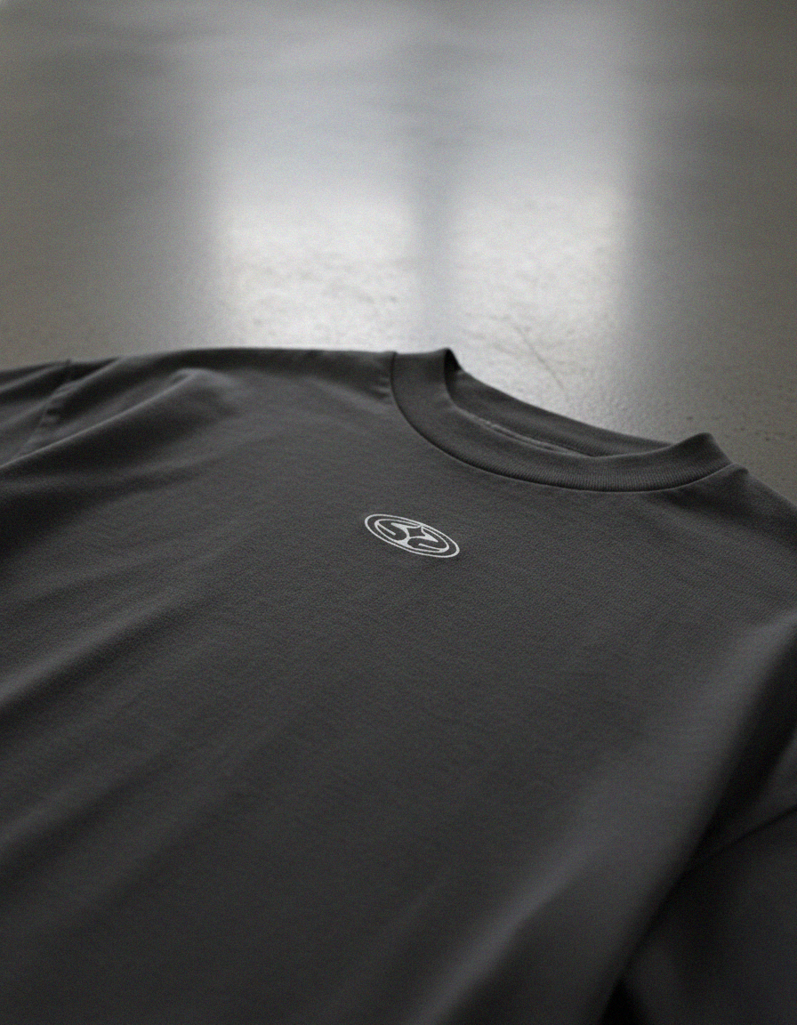 SUR Official Emblem Gray Vintage Boxy Tee | Sur Project®