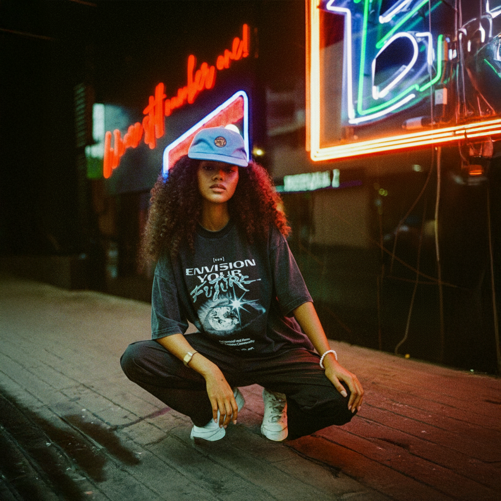 Envision Your Future Heavyweight Oversized Acid Wash Tee | SUR Project®