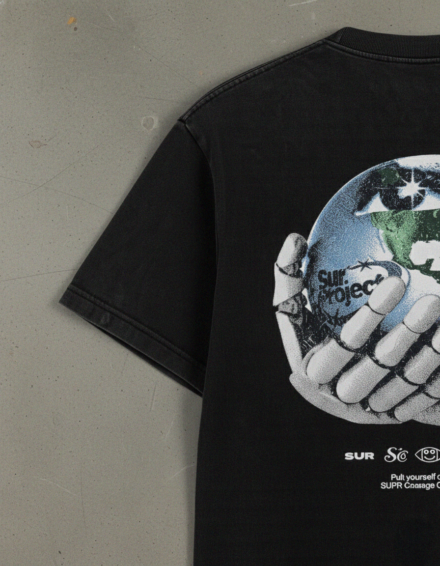 Envision Your Future II Heavyweight Oversized Acid Wash Tee | Sur Project®