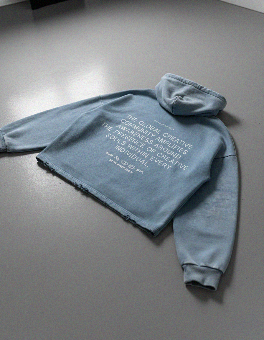 The Statement Vintage Blue Washed Premium Hoodie | Sur Project®